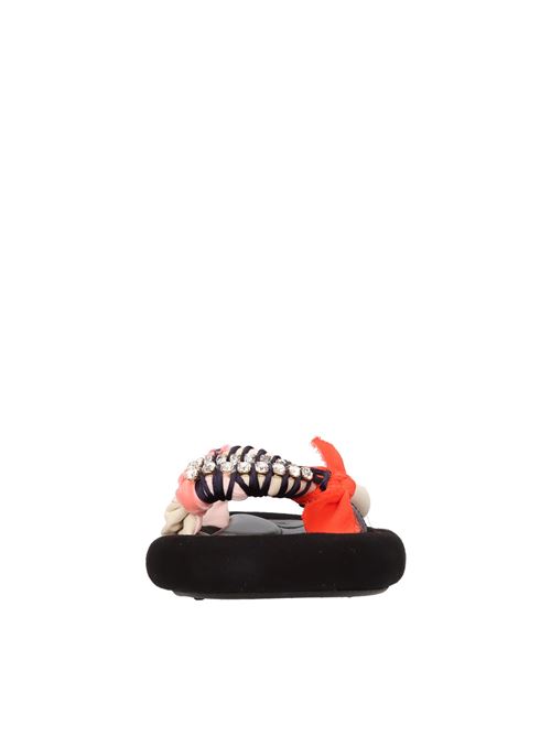 Mules in pelle e tessuto 13 09 SR | ZODIACNERO